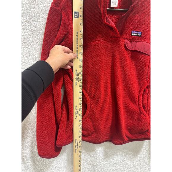 Patagonia Soft Red Fleece Women’s Medium Y2K Adventure Core holiday wear warm - Picture 5 of 6